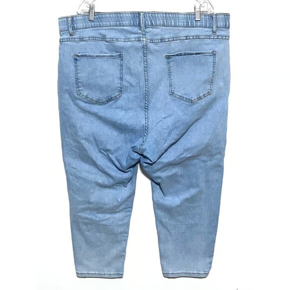 Bloomchic Jeans Womens Plus 22 Capris Elastic Waistband Casual Classic Stretch - Picture 2 of 4